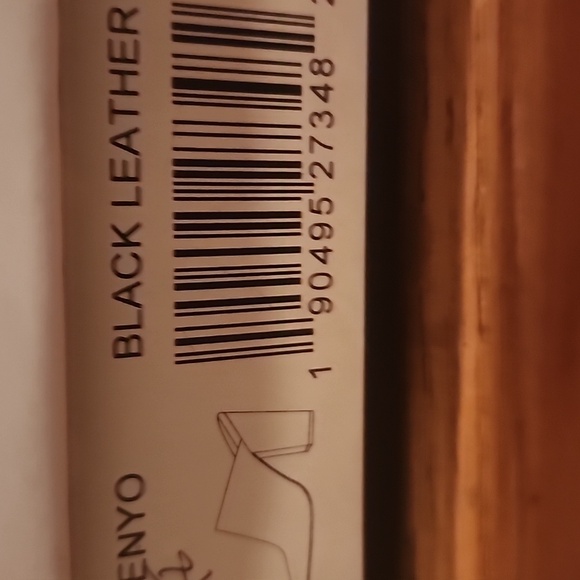 NIB Dolce Vida "Enyo" Black Leather Pointed Toe Mules Wood Heels 9.5M - Picture 13 of 13